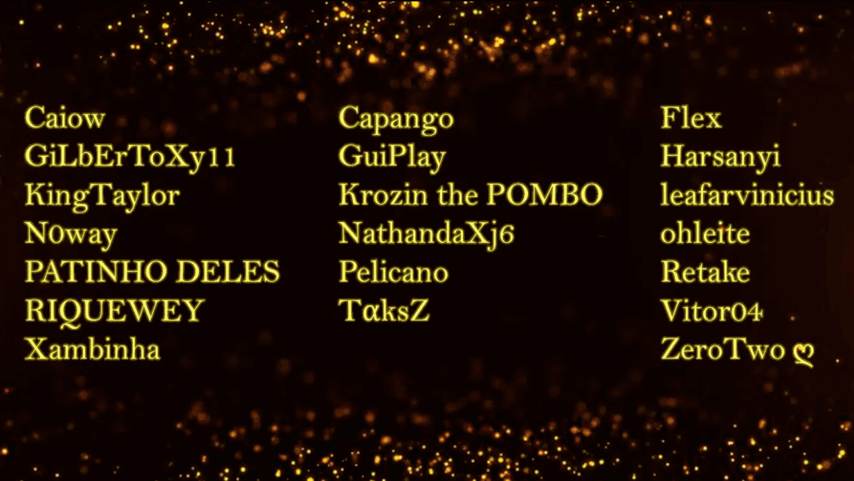 Melhor Nickname - participantes